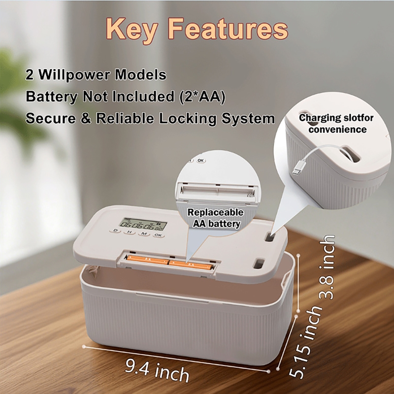 Hộp khóa có hẹn giờ, hộp đựng  - đánh giá và giá Medicine Cabinet Lock