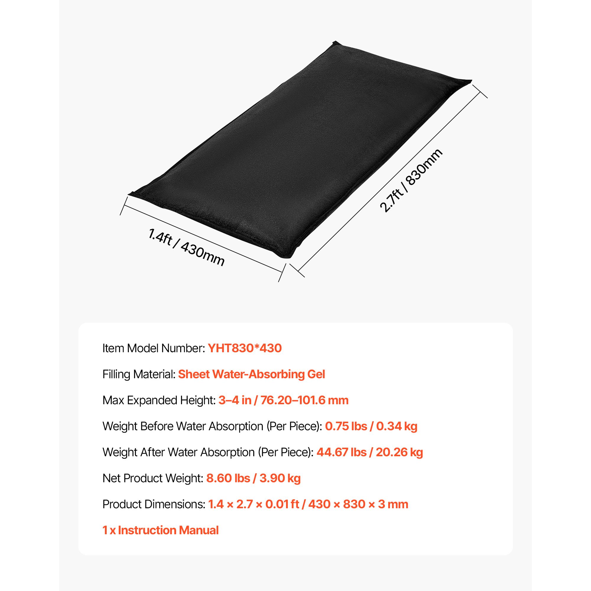 Flood Barrier, 10 Pack, 1.4 x  - đánh giá và giá Flood Barrier Bag