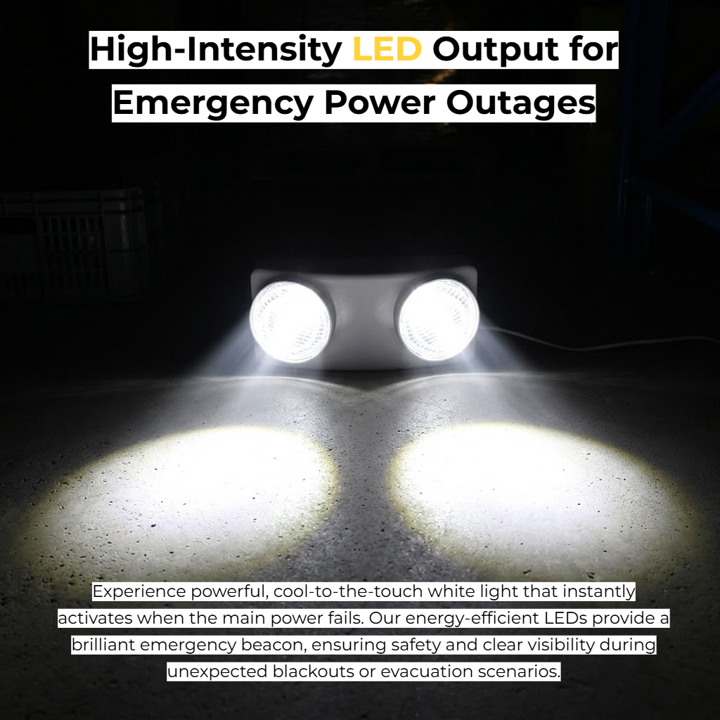 Dual-Head LED Emergency Light  - đánh giá và giá Power Outage Light