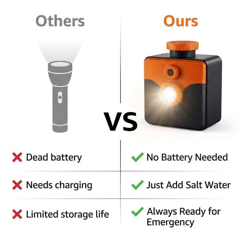 Saltwater Lamp Salt Water Powe - đánh giá và giá Power Outage Light